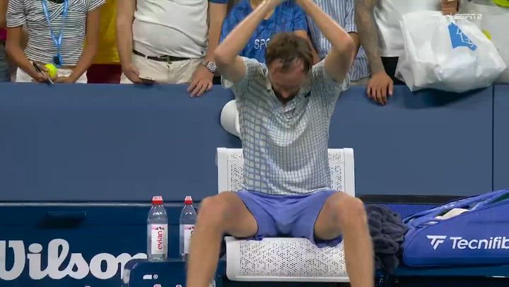 Watch: Raging Daniil Medvedev suffers US Open meltdown with racket ...