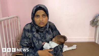 Gazan mother of malnourished baby speaks to BBC