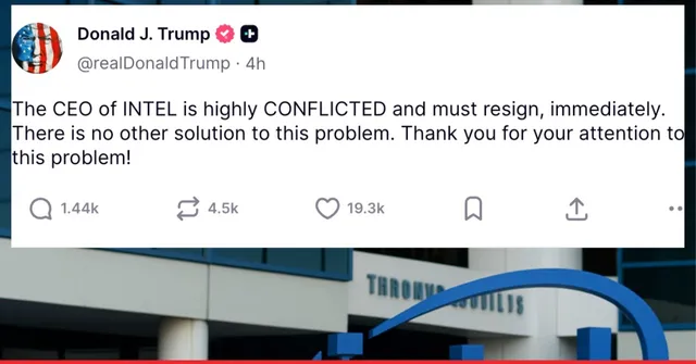 Trump Pressures Intel CEO to Resign Over China Ties