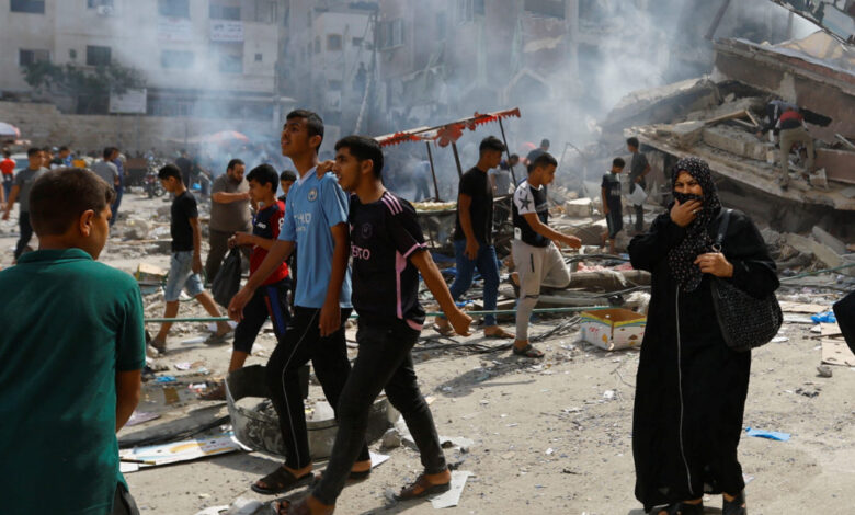 Israeli airstrikes hit Gaza City after weekend rocket attack | PBS ...