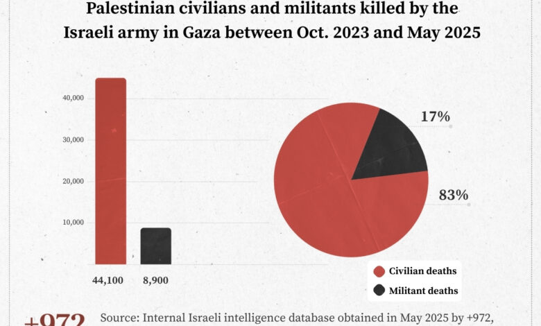 IDF database suggests 83% of Gaza dead were civilians