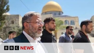 Israeli minister sparks anger by praying at sensitive Jerusalem holy site |  BBC News