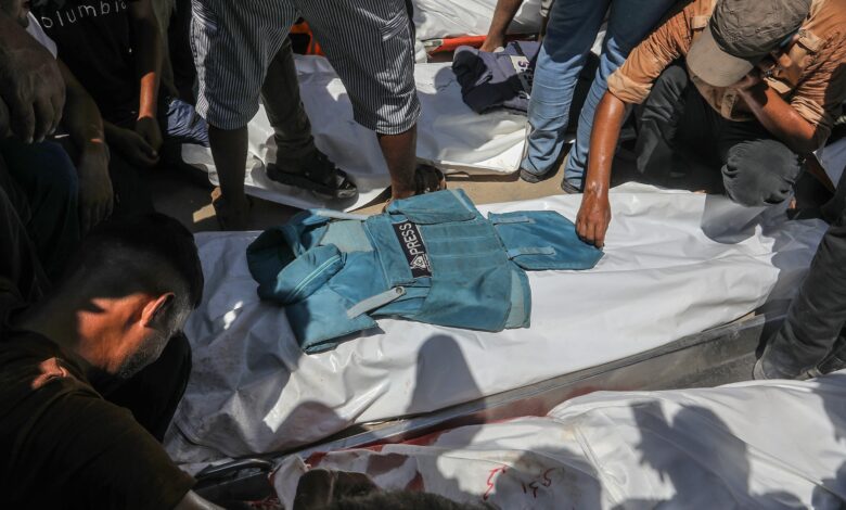 Israeli strikes kill 22, including 5 journalists, in a Gaza ...