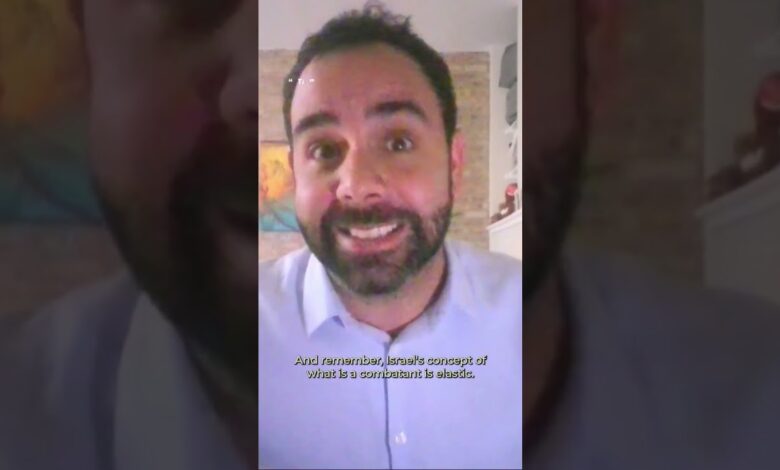 Israel's definition of “a combatant is elastic” - YouTube