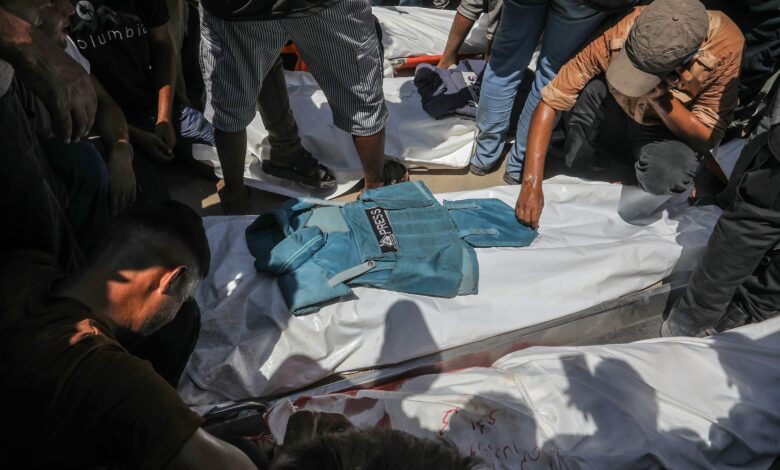 Israeli strikes kill 22, including 5 journalists, in a Gaza ...