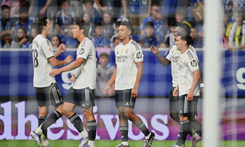 Mbappé scores twice as Real Madrid wins 3-0 at Oviedo to maintain ...