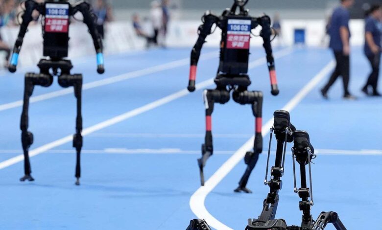 Running robot takes a tumble at China's World Humanoid Robotic ...