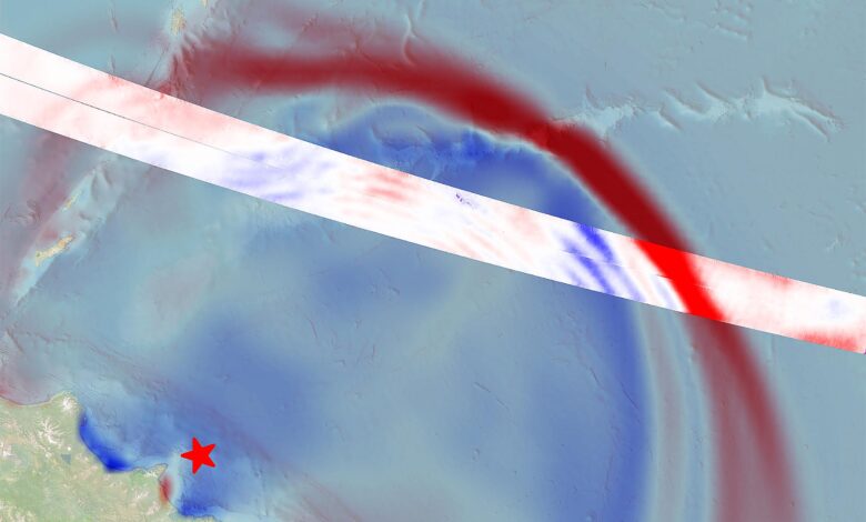 SWOT satellite captures tsunami from the Kamchatka earthquake ...