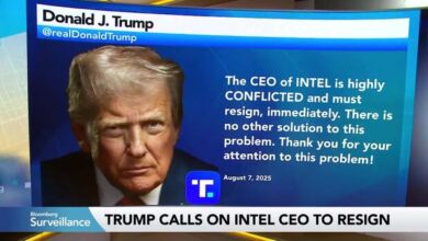 Trump Urges Intel CEO Lip-Bu Tan to Resign, Calls Him ‘Conflicted’ (INTC)