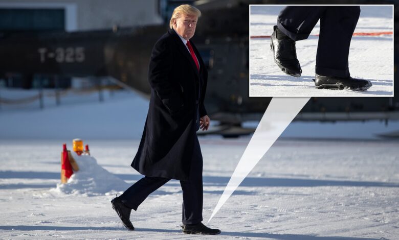 Donald Trump arrives at Davos summit in Swiss Alps wearing SNOW ...