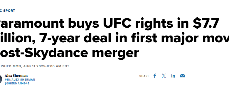 The UFC and Paramount+ just signed a 7-year, $7.7 BILLION DOLLAR DEAL to  have all UFC events streamed exclusively on Paramount / CBS. Basically  ELIMINATING the old Pay Per View (PPV) business model
