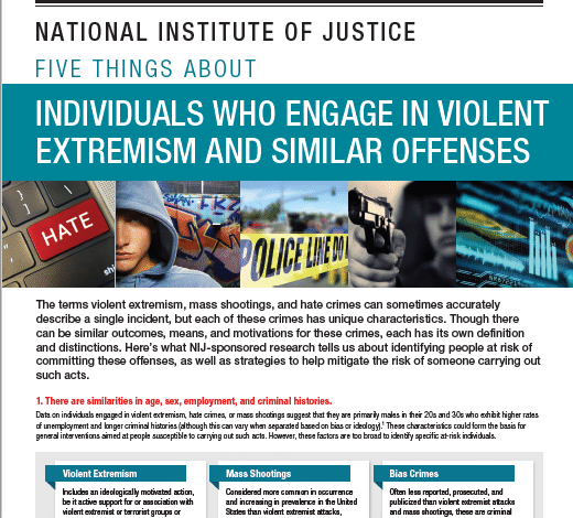 Five Things About Individuals Who Engage in Violent Extremism and ...
