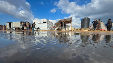 Israel strikes Gaza as heavy rain worsens misery of displaced ...