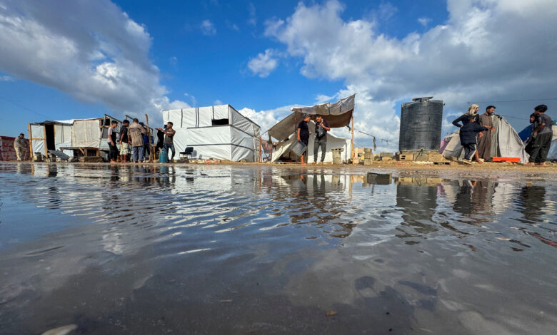Israel strikes Gaza as heavy rain worsens misery of displaced ...