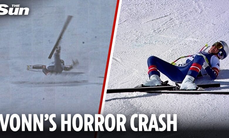 Lindsey Vonn screams in pain as horror crash ends Winter Olympics dream